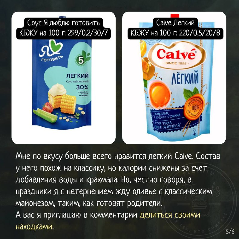 Так ли страшен майонез — карточка 6